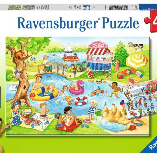 RAVENSBURGER Puzzle Zábava u rybníka 2x24 dílků