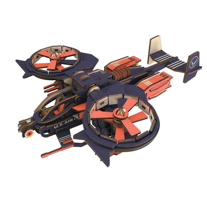 Woodcraft Dřevěné 3D puzzle Bojový letoun RAD