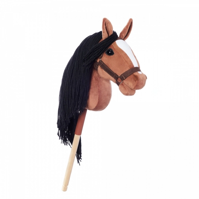 Kůň na tyči Hobby Horse HOPPIHORSE tmavě hnědý