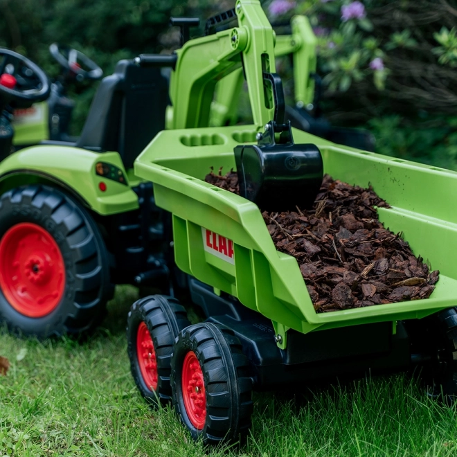 Traktor šlapací Class Atiom 430 zelený s přední i zadní lžící