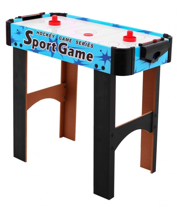 Dětský Air Hockey Blue + MDF stůl + Vzduchové dmychadla + Houbové disky