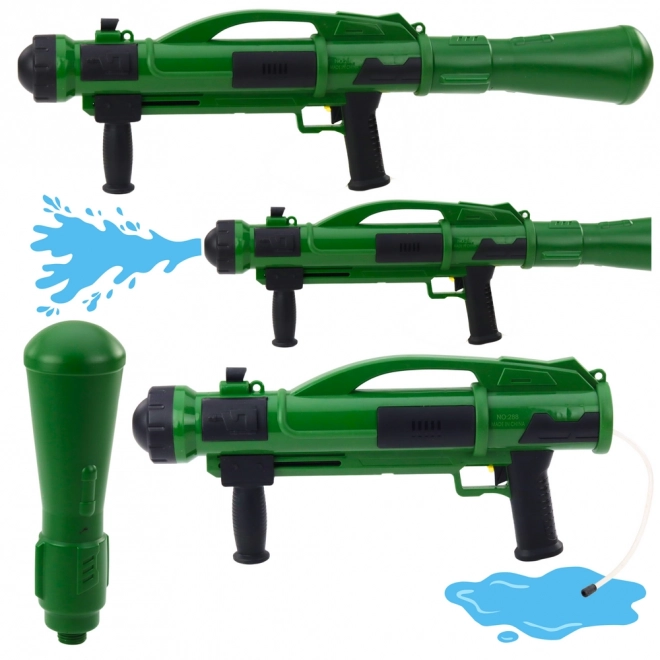 Vodní pistole Bazooka s pumpou 73 cm zelená