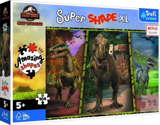 Puzzle Barevní dinosauři XL Super 104 dílků