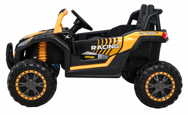 Buggy UTV 2000M závodní auto na baterie + MP3 zvuky světla + dálkové ovládání + pomalý start – Zlaté