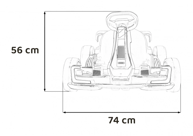 Audi Motokára s funkcí Drift Bílá – Černá