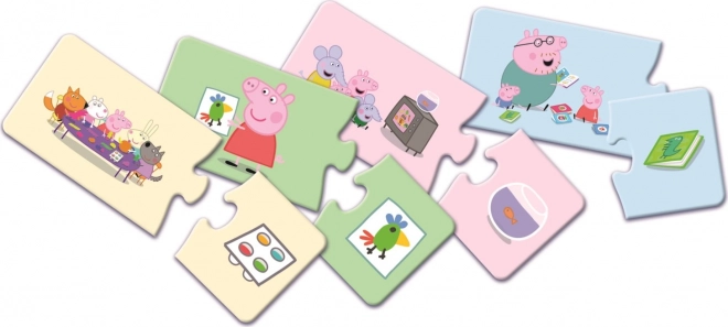 TREFL Puzzle Links Prasátko Peppa 2x14 dílků