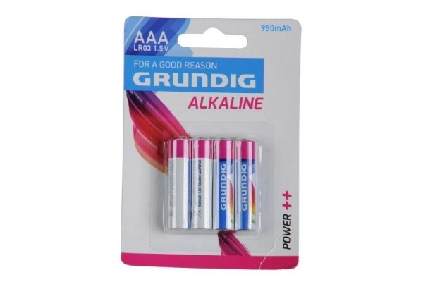 Baterie Grundig LR03/AAA 1,5 V alkaline 4ks na kartě