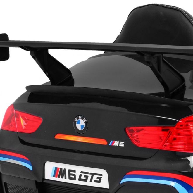 BMW M6 GT3 Autíčko na baterie pro děti černé + ventilace + zvuky MP3 Světla + dálkové ovládání