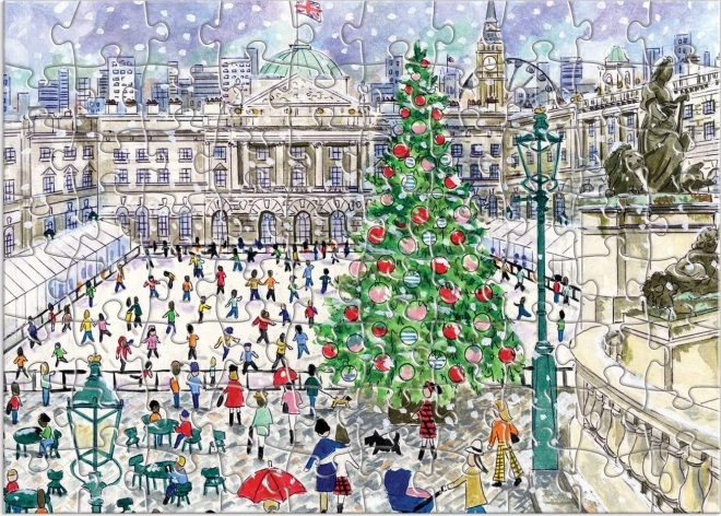 Adventní kalendář puzzle 12 vánočních dnů