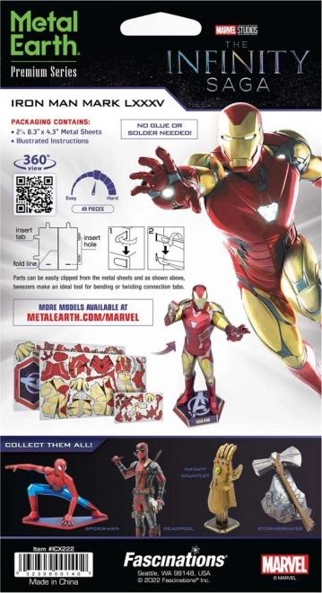 METAL EARTH 3D puzzle Marvel: Iron Man Mark LXXXV (ICONX)