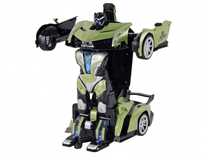 Robotické auto transformace R/C 1:10 Zelené ovládání gesty