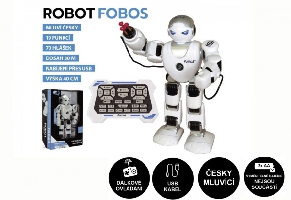 RC interaktivní mluvící robot Fobos - 40 cm