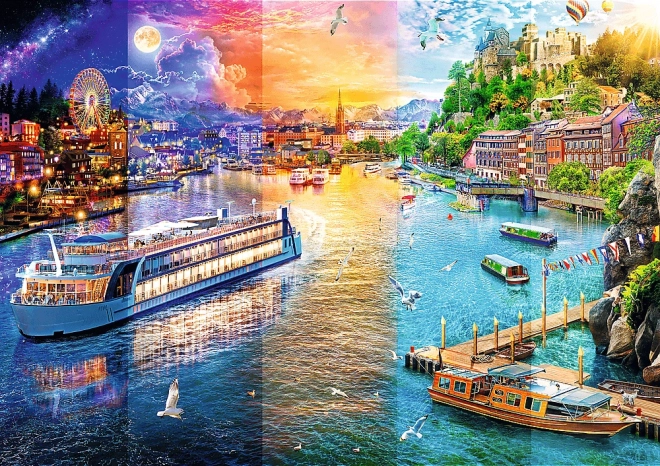 TREFL Puzzle Plavba po řece 1000 dílků