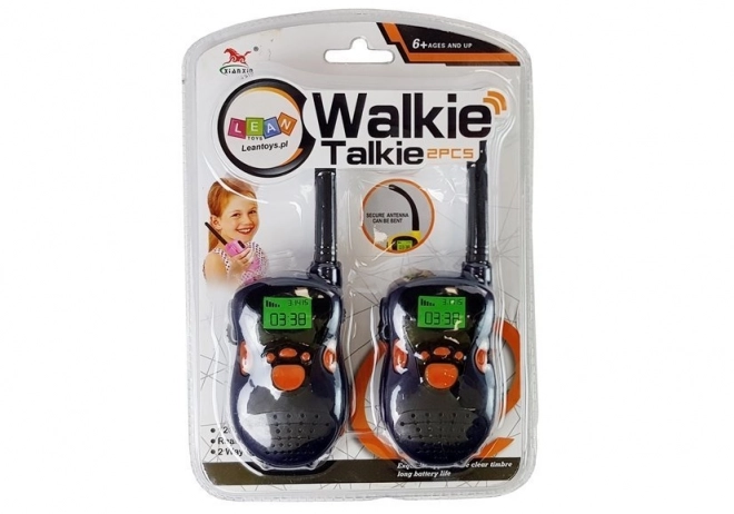 Vysílačky Walkie Talkie Talkies Dosah 100 m Námořnická modrá Pro děti