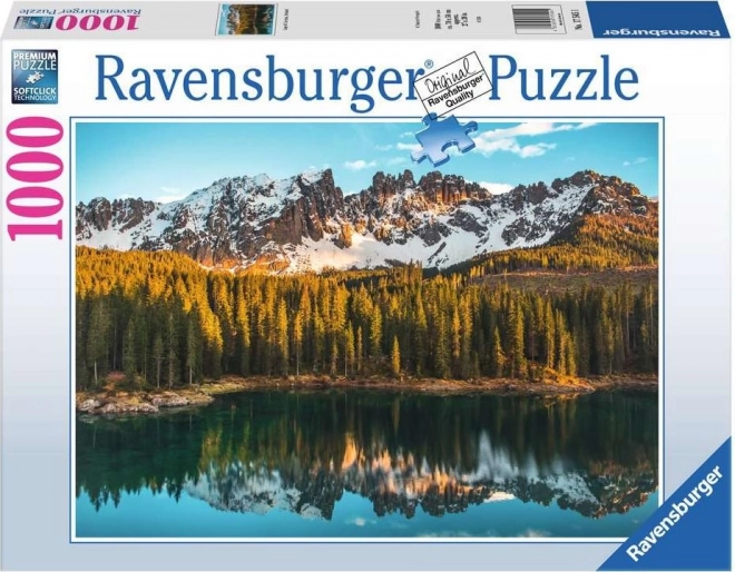 Puzzle Jezero Karersee, Itálie 1000 dílků