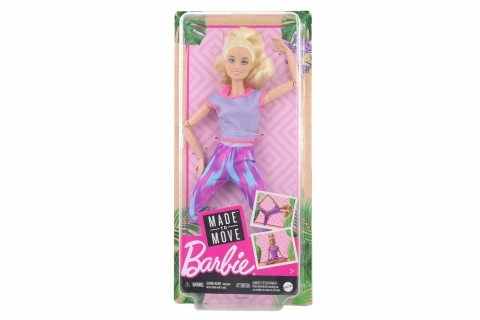 Barbie V pohybu GXF04 - Blondýnka ve fialovém topu