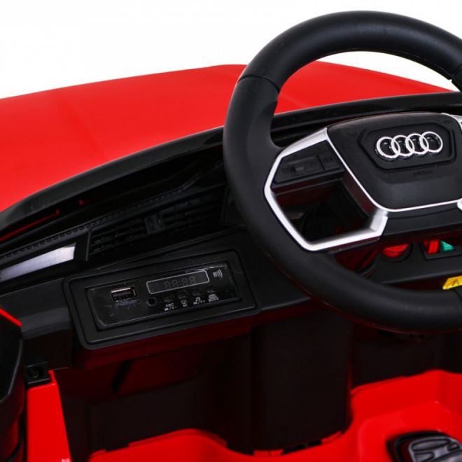 Audi E-Tron Sportback pro děti Červená + Pilot + pohon 4x4 + pomalý start + rádio MP3 + LED