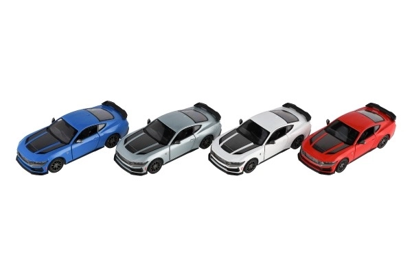 Auto Kinsmart 2024 Ford Mustang Dark Horse 1:38 kov/plast 12,5cm 4 barvy na zpětné nat. 12ks v boxu