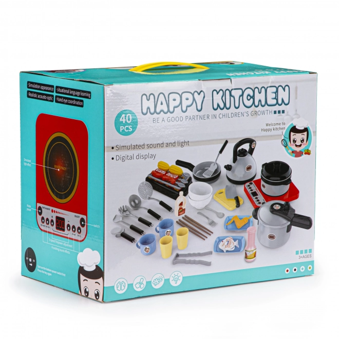 ECOTOYS Sada kuchyňského nádobí se sporákem