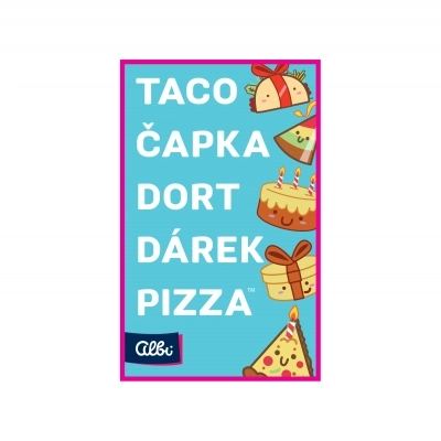 Taco čapka dort dárek pizza - Bláznivá postřehová karetní hra