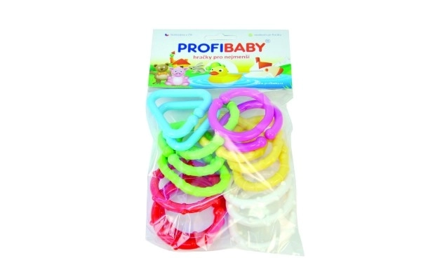 Řetěz/zábrana tvary plast 7cm 16ks v sáčku 3m+
