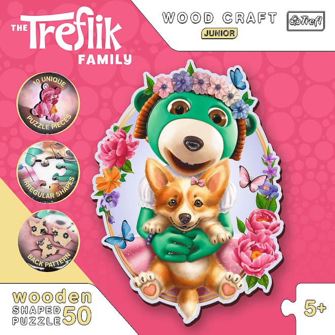 Wood Craft Origin puzzle Šťastní Treflíci 50 dílků