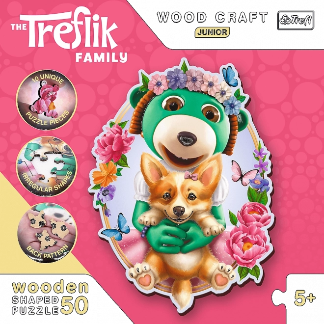 Wood Craft Origin puzzle Šťastní Treflíci 50 dílků