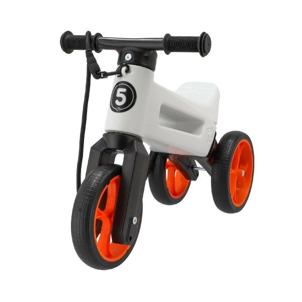 Dětské odrážedlo Funny Wheels Rider SuperSport 2v1 – Bílo-oranžové