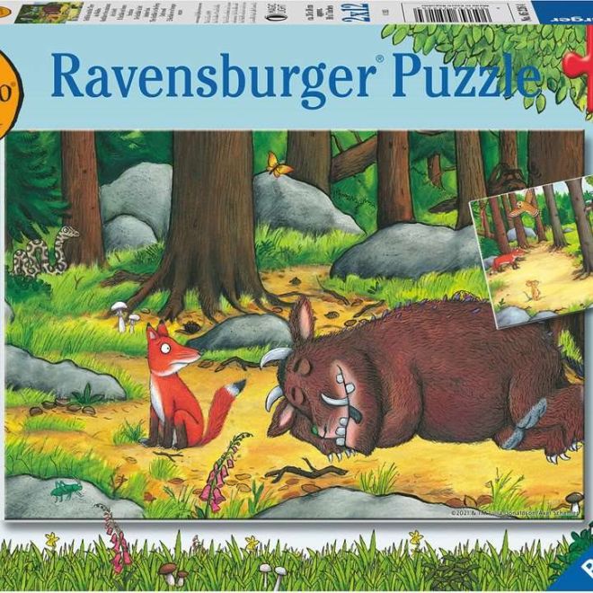 RAVENSBURGER Puzzle Gruffalo a zvířata v lese 2x12 dílků