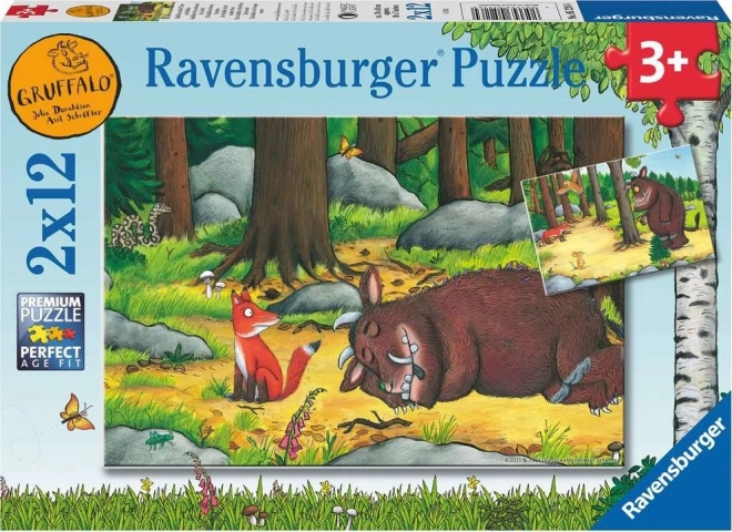 RAVENSBURGER Puzzle Gruffalo a zvířata v lese 2x12 dílků