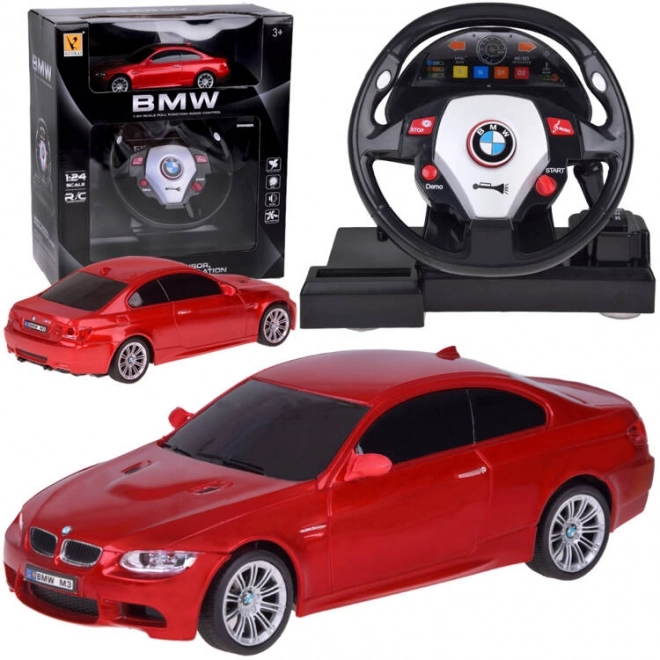 Sportovní vůz BMW 1:24 s volantem RC0661