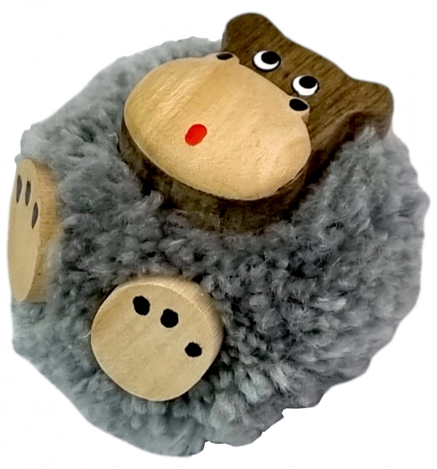Dvěděti Dřevěná magnetka velká pompom Hroch