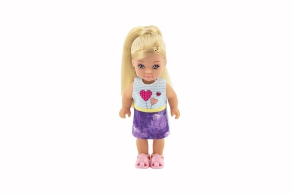 Panenka Kiki Anlily kloubová 12cm plast pevné tělo 3 druhy v krabičce 7x16x4cm