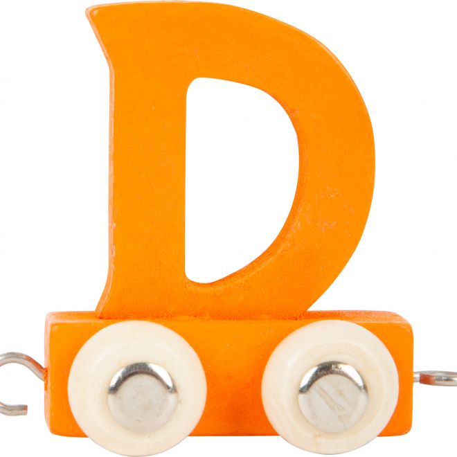Dřevěný vláček barevná abeceda písmeno D