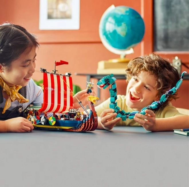 LEGO Creator 3v1 31131 Vikingská loď a mořský had