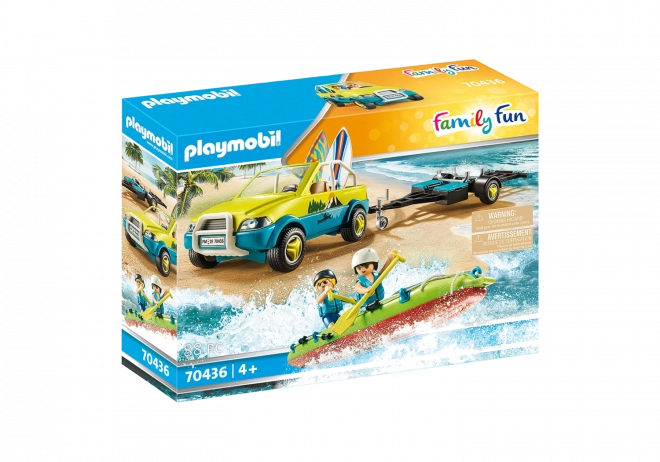 PLAYMOBIL® Family Fun 70436 Plážové auto s lodním přívěsem