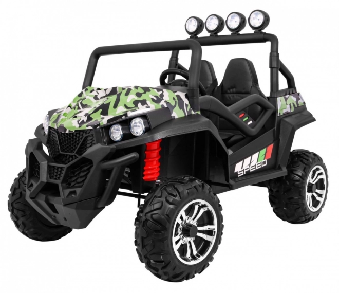 Dětské terénní vozítko Grand Buggy 4x4 s kamufláží, LED svícením a rádiem MP3