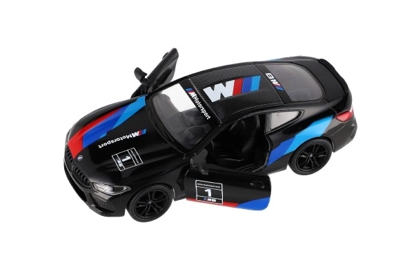 Auto Kinsmart BMW M8 Competition Coupé 1:38 kov/plast 12,5cm 4 barvy na zpětné natažení 12ks v boxu