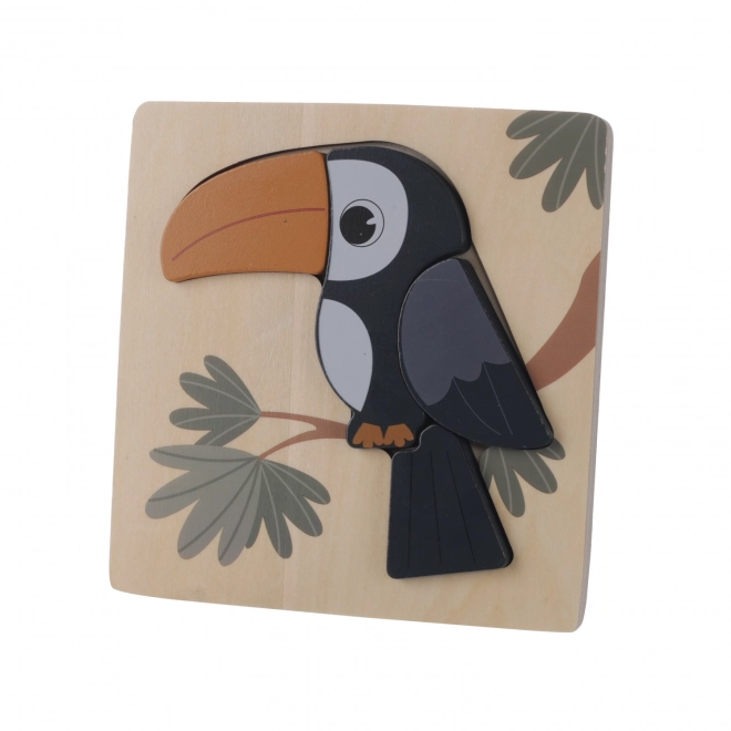 Dřevěné puzzle malé, Toucan