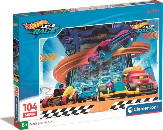 CLEMENTONI Puzzle Hot Wheels 2, 104 dílků