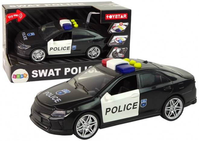 Policejní auto 1:14 Světla Zvuky Černá