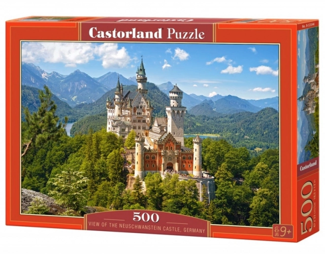 Puzzle 500 dílků Pohled na zámek Neuschwanstein