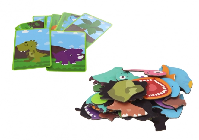 Magnetické puzzle Dinosauři Puzzle karty Puzzle Book 64 ele.