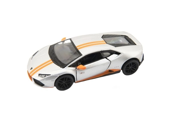 Auto Kinsmart Lamborghini Huracan kov/plast 12cm na zpětné natažení 4 barvy