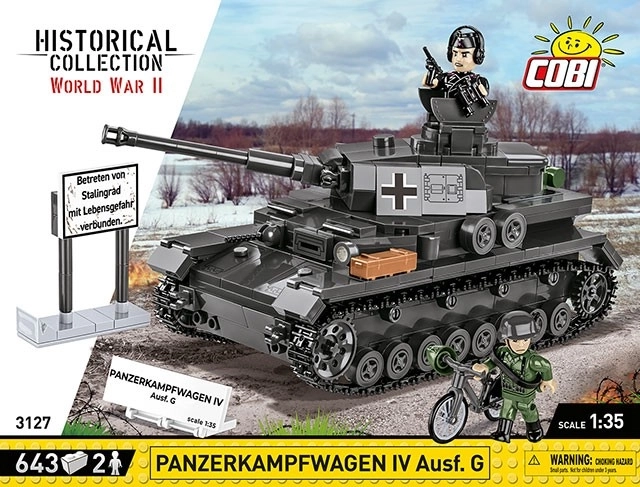 COBI 3127 World War II Německý tank Panzerkampfwagen IV Ausf. G 1:35