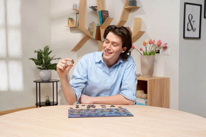 RAVENSBURGER Dřevěné puzzle Divoká zahrada 500 dílků