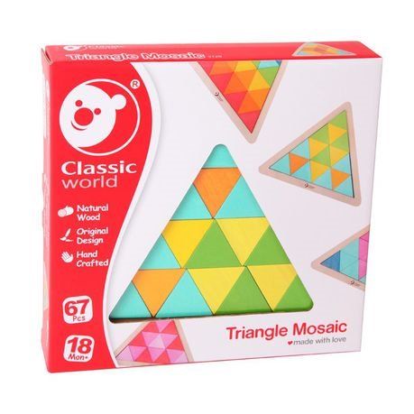 CLASSIC WORLD Dřevěná mozaika Trojúhelník