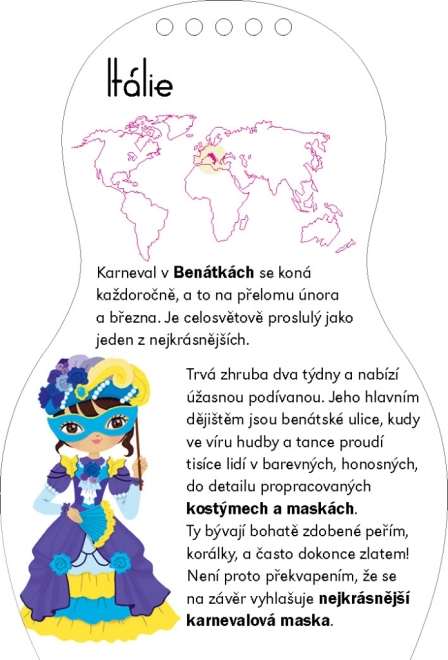 Oblékáme panenky na KARNEVAL – Omalovánky