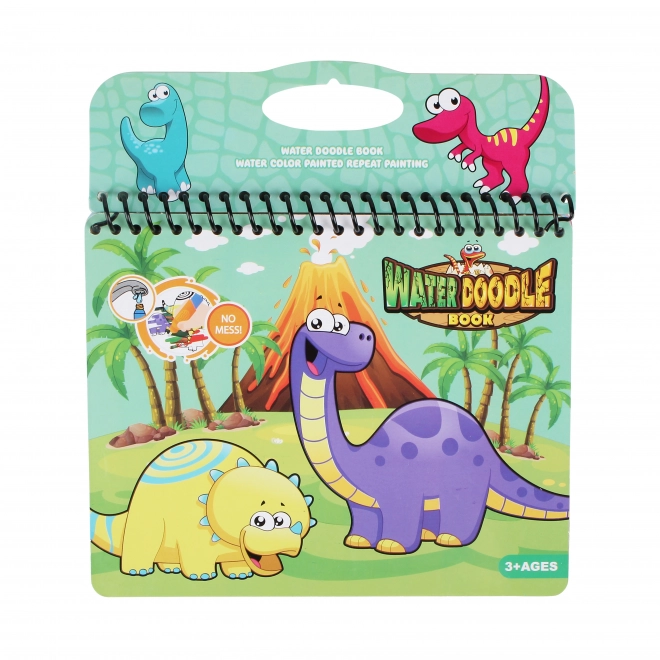 Vodní malování s dinosaury