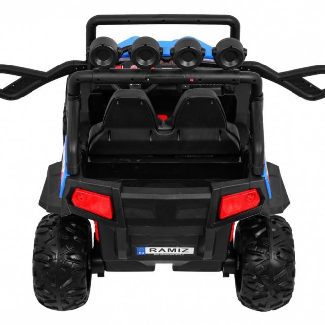 Grand Buggy Strong Lift pro děti Modrá + pohon 4x4 + dálkové ovládání + nosič zavazadel + rádio MP3 + LED dioda